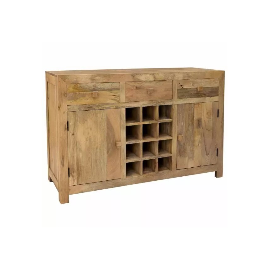 Mueble de bar HINA 140x90 cm madera maciza/mango
