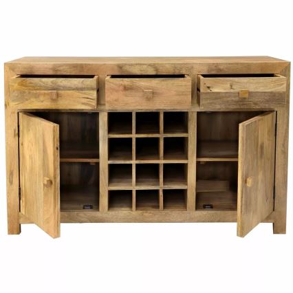 Mueble de bar HINA 140x90 cm madera maciza/mango