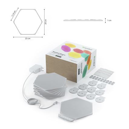 Nanoleaf - SET 9x LED RGB Panel regulable SHAPES HEXAGON LED/2W/230V 1200-6500K Wi-Fi