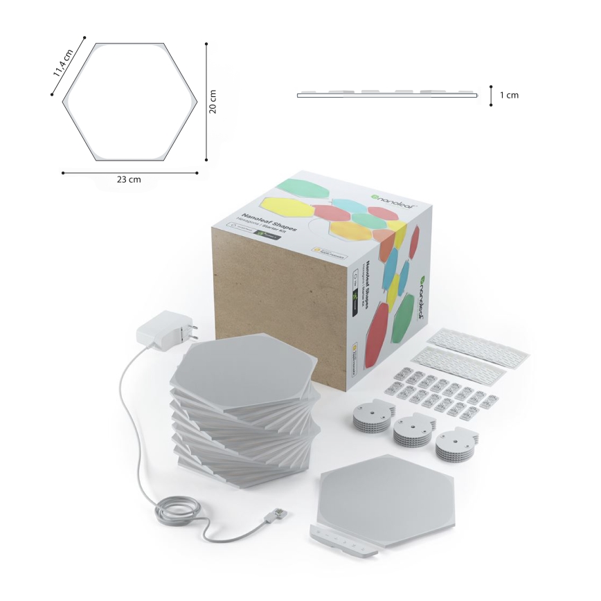 Nanoleaf - SET 15x LED RGB Panel regulable LED/2W/230V 1200-6500K Wi-Fi