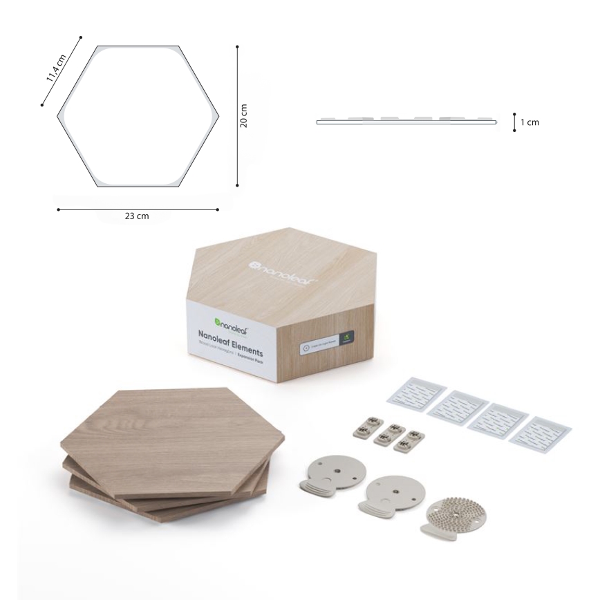 Nanoleaf - SET 3x Panel LED regulable HEXAGONS LED/2W/230V Wi-Fi
