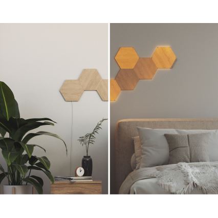 Nanoleaf - SET 3x Panel LED regulable HEXAGONS LED/2W/230V Wi-Fi