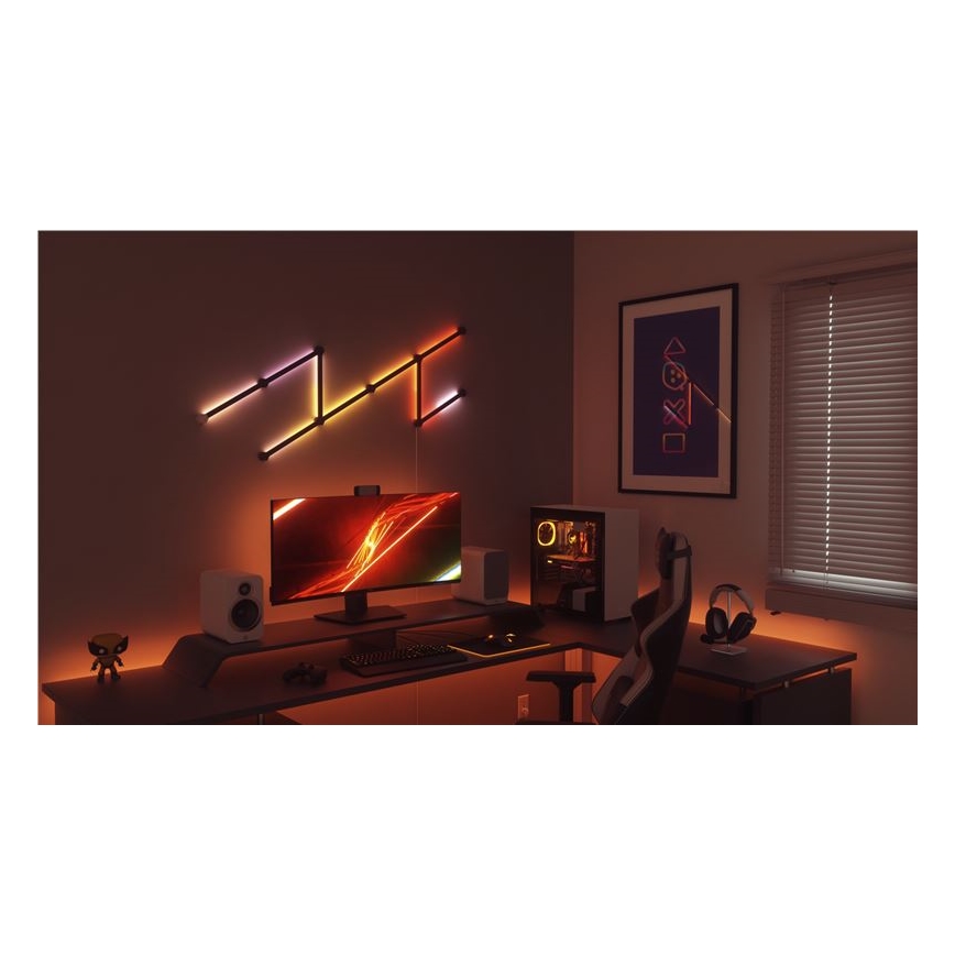 Nanoleaf - Juego de cubiertas para raíles LINES 9 pz negro mate