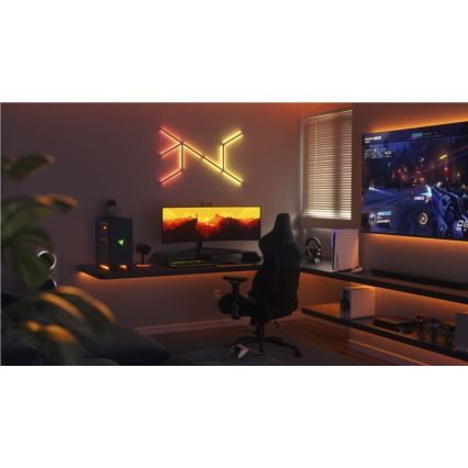 Nanoleaf NL59-K-0002LW-9PK-EU - JUEGO 9x LED RGBW Riel regulable LINES 1200-6000K Wi-Fi