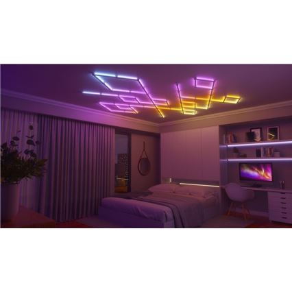 Nanoleaf NL59-K-0002LW-9PK-EU - JUEGO 9x LED RGBW Riel regulable LINES 1200-6000K Wi-Fi