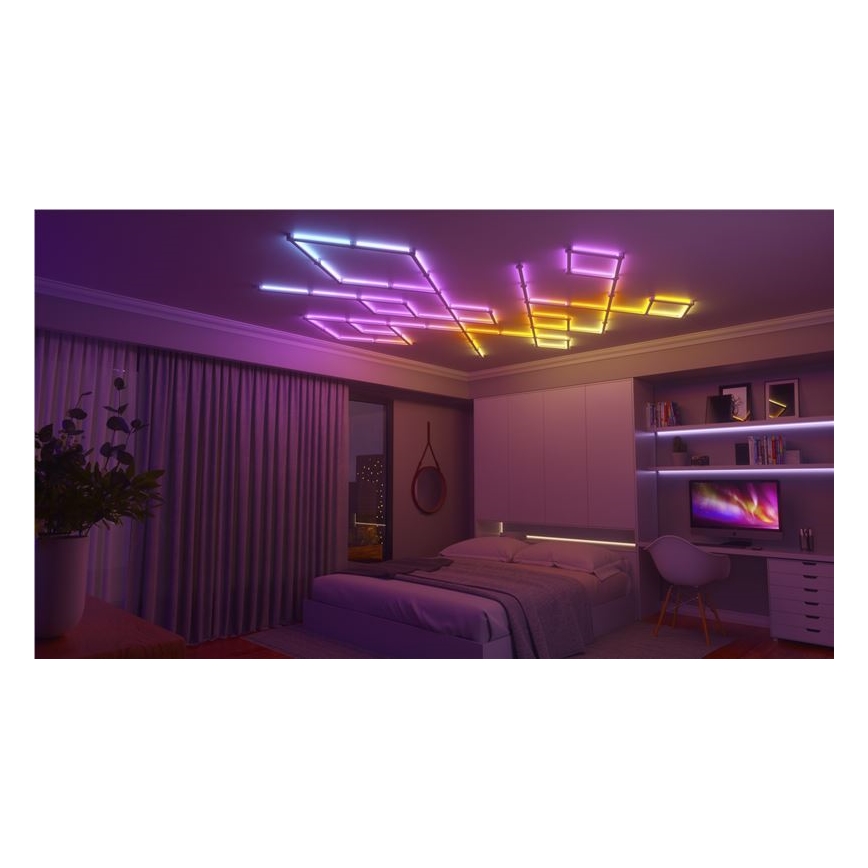 Nanoleaf NL59-K-0002LW-9PK-EU - JUEGO 9x LED RGBW Riel regulable LINES 1200-6000K Wi-Fi