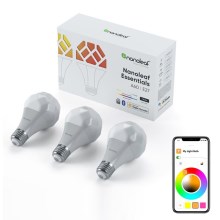 Nanoleaf - SET 3x bombillas LED RGB regulables ESSENTIAL A60 E27/9W/230V