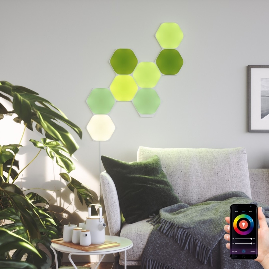 Nanoleaf - SET 9x LED RGB Panel regulable SHAPES HEXAGON LED/2W/230V 1200-6500K Wi-Fi