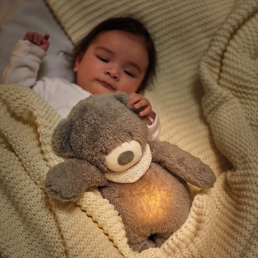 Nattou - Compañero de acurrucarse con melodía y luz SLEEPY DOG 4en1