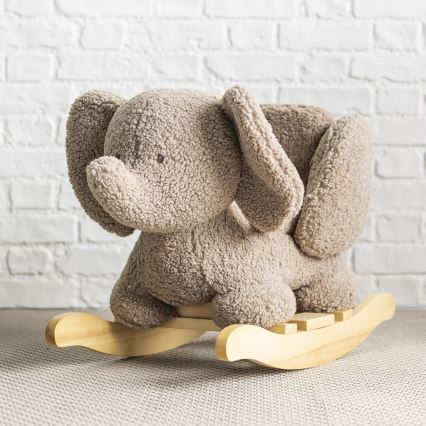 Nattou - Juguete balancín TEDDY elefante marrón