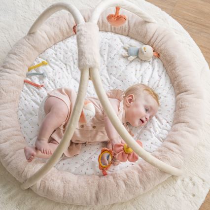 Nattou - Manta infantil para jugar con un trapecio MILA, ZOE & LANA beige