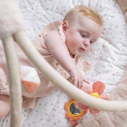 Nattou - Manta infantil para jugar con un trapecio MILA, ZOE & LANA beige