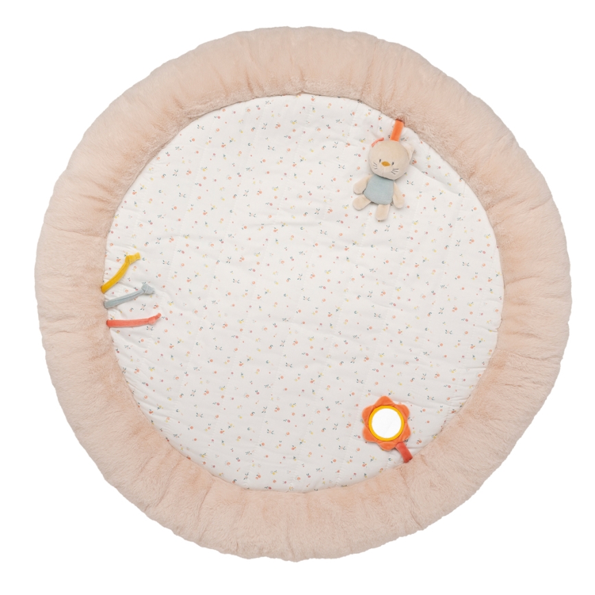 Nattou - Manta infantil para jugar con un trapecio MILA, ZOE & LANA beige