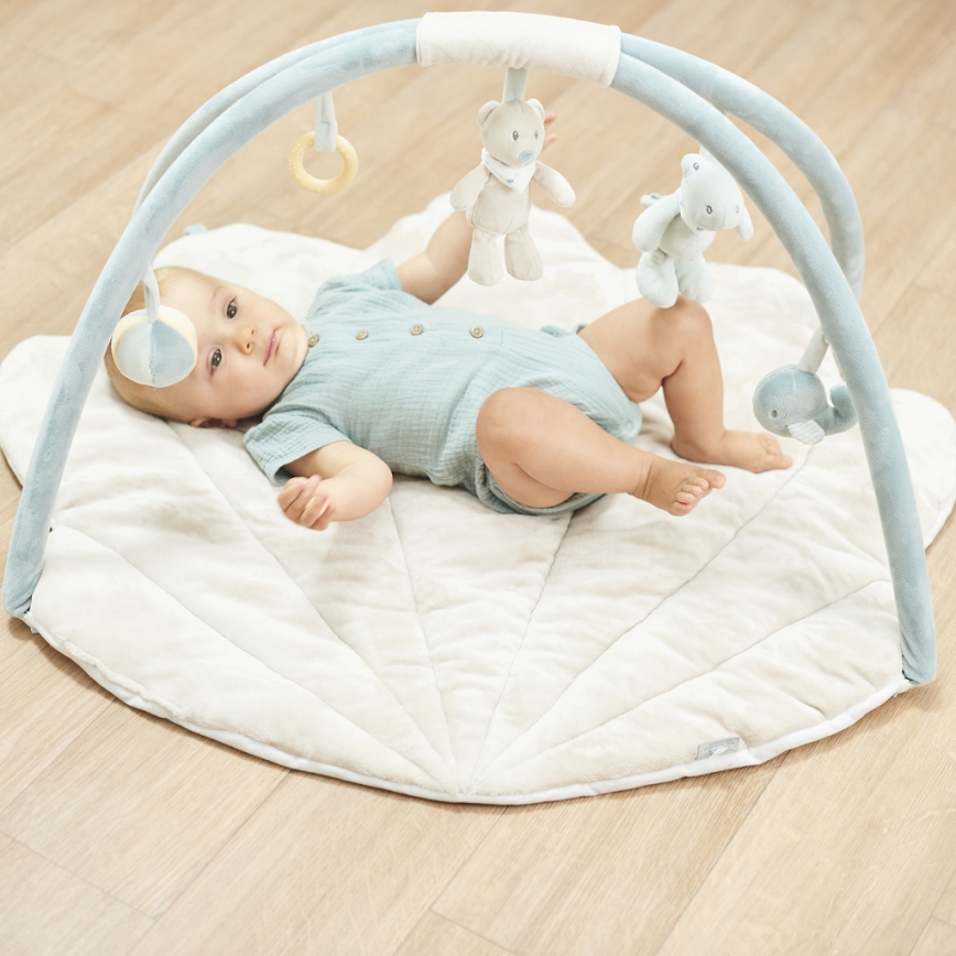 Nattou - Manta infantil para jugar con un trapecio ROMEO, JULES & SALLY