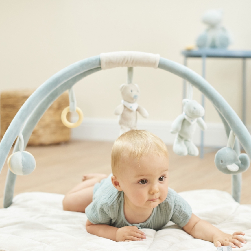 Nattou - Manta infantil para jugar con un trapecio ROMEO, JULES & SALLY