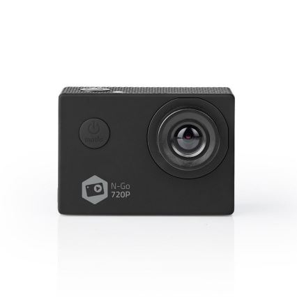 Nedis ACAM11BK − Cámara de acción con estuche estanco HD720p/WiFi/2 TFT