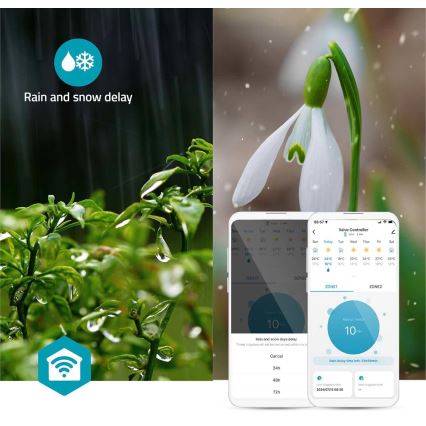 Regulador de flujo de agua 4xAA Wi-Fi Tuya IP54