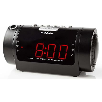 Radio reloj con pantalla LED y proyector 230V