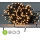 Cadena de Navidad LED 192xLED/7 funciones/3xAA 14,9m IP44 blanco cálido