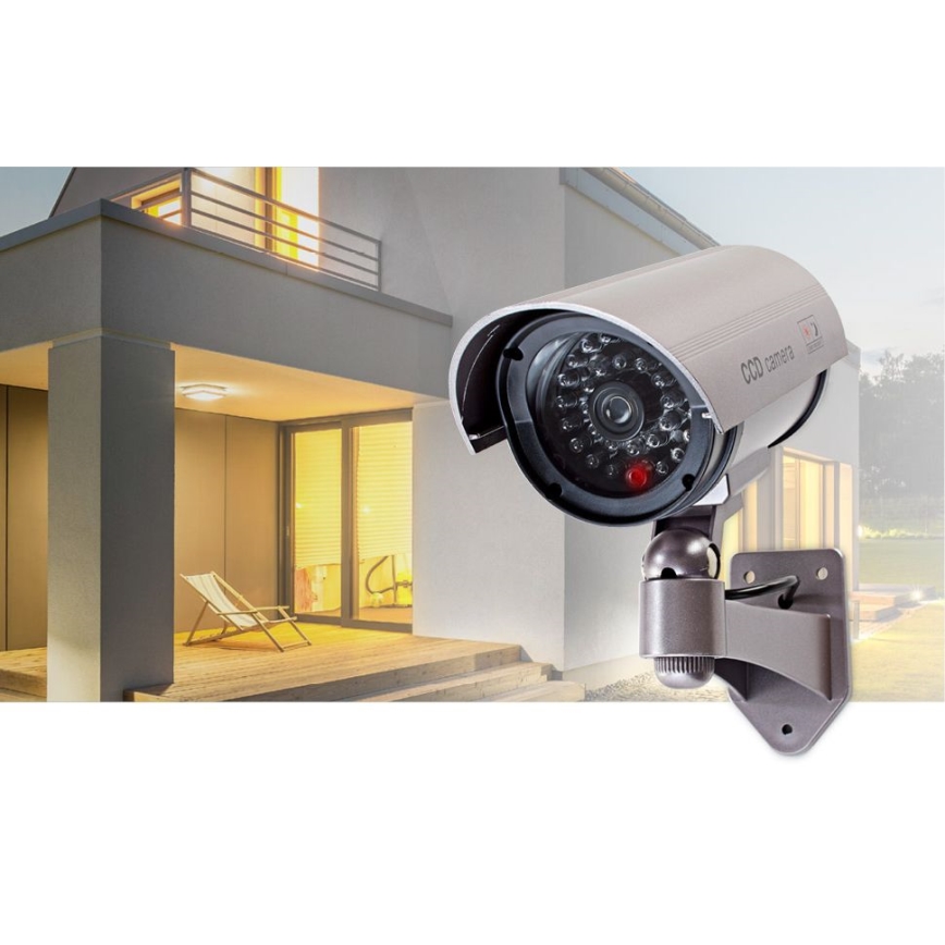 LED Cámara de video vigilancia falsa 2xAA IP44