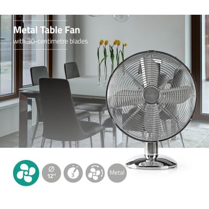 Ventilador de mesa 35W/230V cromo brillante