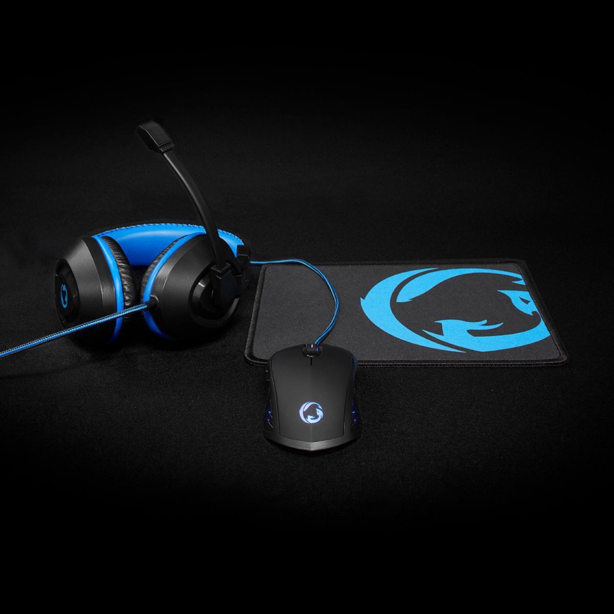 Kit Gaming 3en1 negro/azul