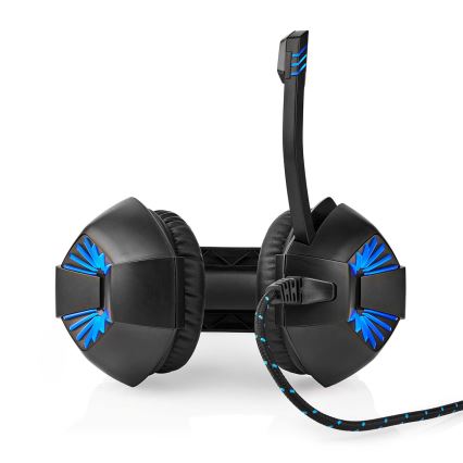 Auriculares LED Gaming con micrófono negro/azul