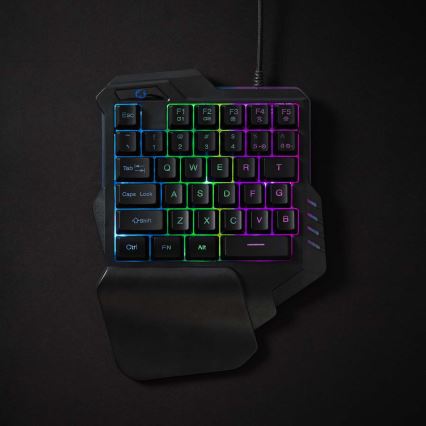 Teclado LED RGB para juegos con una mano 5V