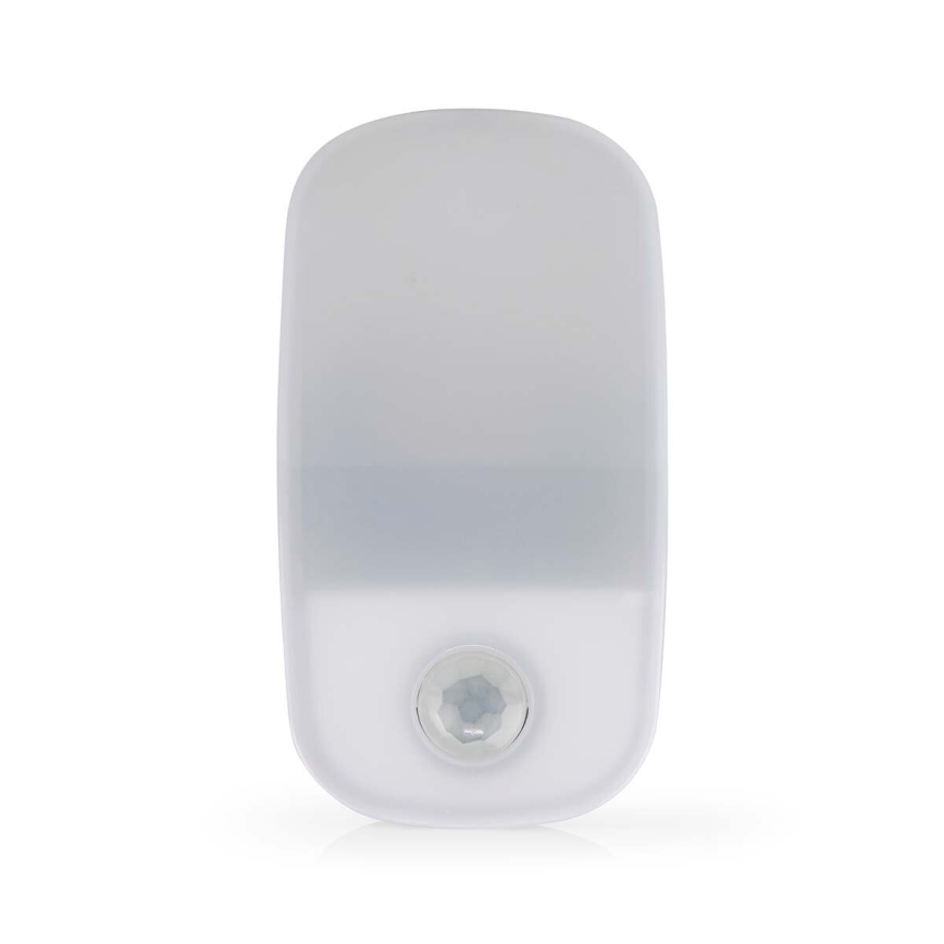 Luz LED de orientación para enchufe con sensor de movimiento y crepuscular LED/0,55W/230V blanco