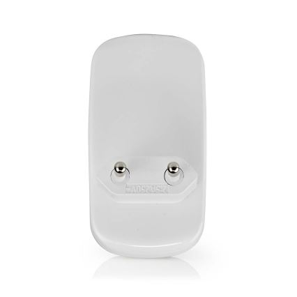 Luz LED de orientación para enchufe con sensor de movimiento y crepuscular LED/0,55W/230V blanco