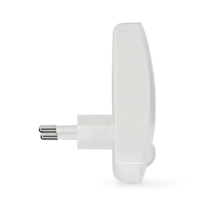 Luz LED de orientación para enchufe con sensor de movimiento y crepuscular LED/0,55W/230V blanco