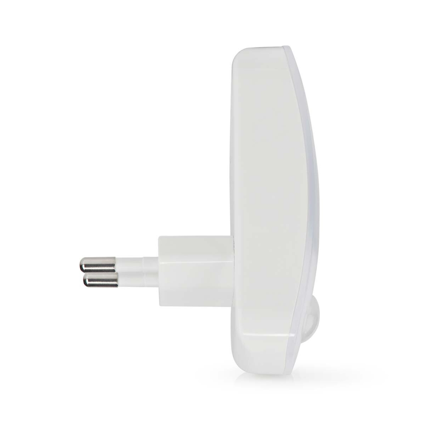 Luz LED de orientación para enchufe con sensor de movimiento y crepuscular LED/0,55W/230V blanco