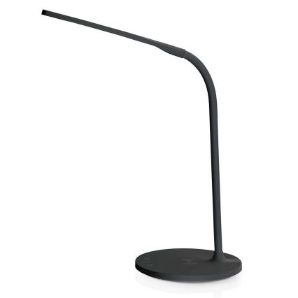 Lámpara de mesa LED flexible táctil regulable con carga inalámbrica de 15W Qi LED/5,5W/230V 2700-6500K negro