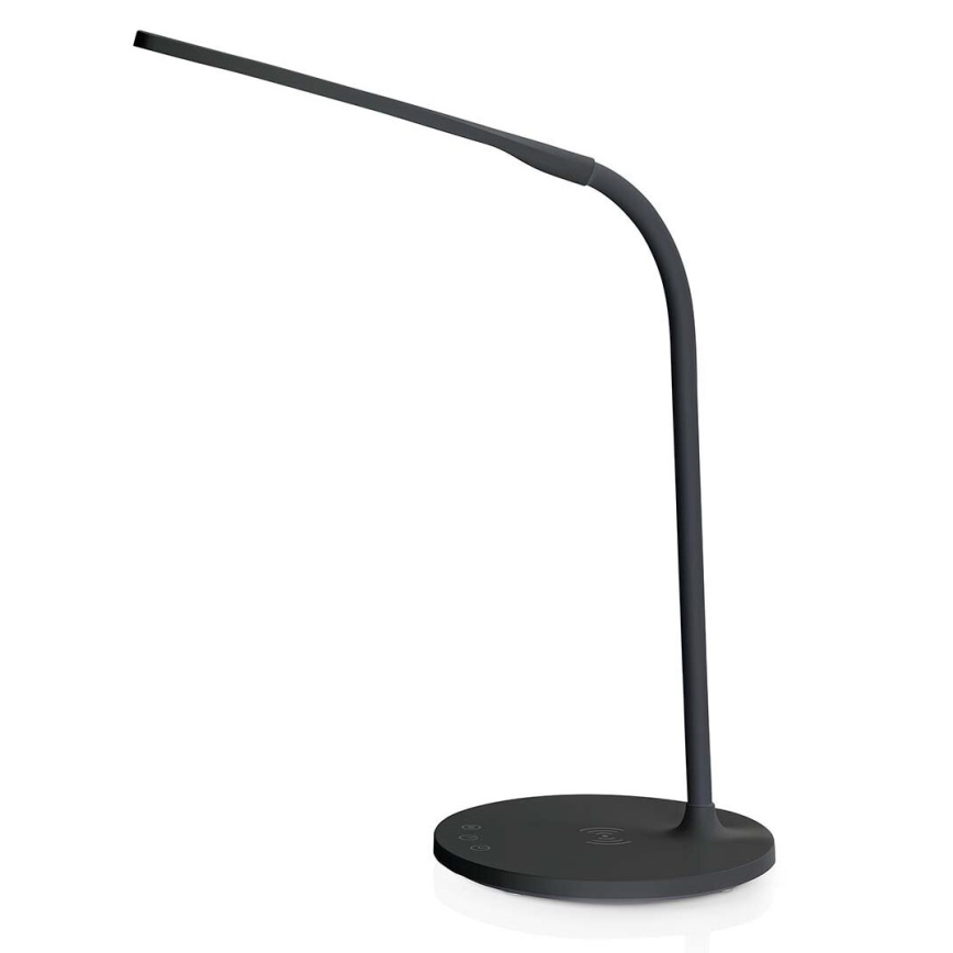 Lámpara de mesa LED flexible táctil regulable con carga inalámbrica de 15W Qi LED/5,5W/230V 2700-6500K negro
