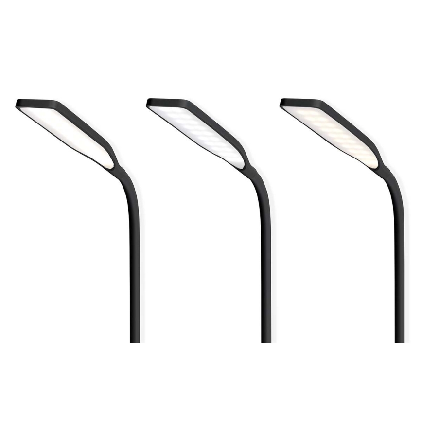 Lámpara de mesa LED flexible táctil regulable con carga inalámbrica de 15W Qi LED/5,5W/230V 2700-6500K negro