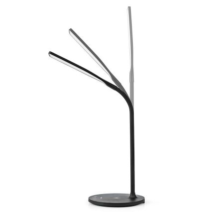 Lámpara de mesa LED flexible táctil regulable con carga inalámbrica de 15W Qi LED/5,5W/230V 2700-6500K negro
