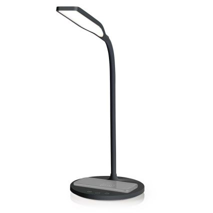 Lámpara de mesa LED flexible táctil regulable con carga inalámbrica de 15W Qi LED/5,5W/230V 2700-6500K negro