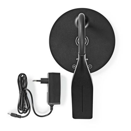 Lámpara de mesa LED flexible táctil regulable con carga inalámbrica de 15W Qi LED/5,5W/230V 2700-6500K negro