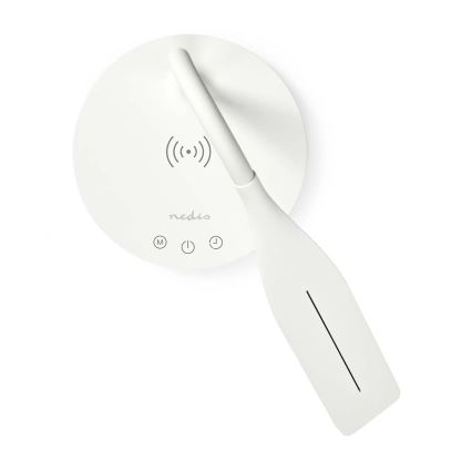 Lámpara de mesa LED flexible táctil regulable con carga inalámbrica de 15W Qi LED/5,5W/230V 2700-6500K blanco