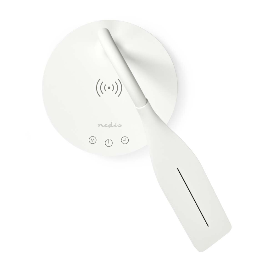 Lámpara de mesa LED flexible táctil regulable con carga inalámbrica de 15W Qi LED/5,5W/230V 2700-6500K blanco