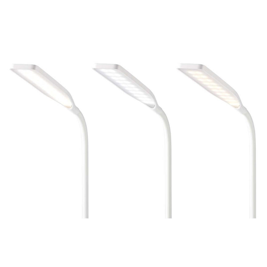 Lámpara de mesa LED flexible táctil regulable con carga inalámbrica de 15W Qi LED/5,5W/230V 2700-6500K blanco