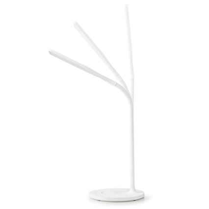 Lámpara de mesa LED flexible táctil regulable con carga inalámbrica de 15W Qi LED/5,5W/230V 2700-6500K blanco