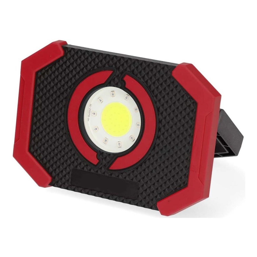 Nedis LWORR10RD - Proyector LED recargable y regulable con power bank LED/10W/5V IPX2