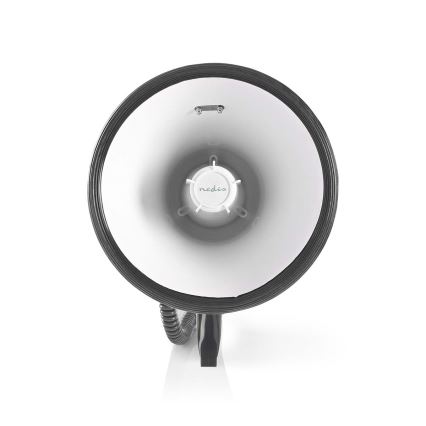 Megáfono con micrófono externo USB 25W/8xC blanco/negro