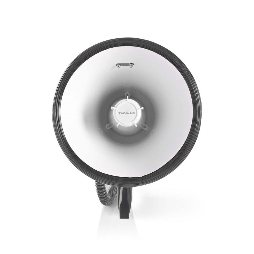 Megáfono con micrófono externo USB 25W/8xC blanco/negro