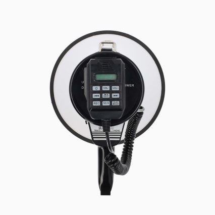 Megáfono con micrófono externo USB 25W/8xC blanco/negro