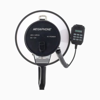 Megáfono con micrófono externo USB 25W/8xC blanco/negro