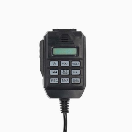 Megáfono con micrófono externo USB 25W/8xC blanco/negro