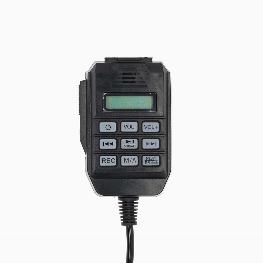 Megáfono con micrófono externo USB 25W/8xC blanco/negro