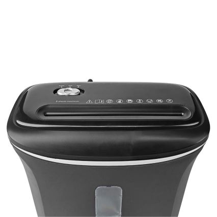 Trituradora de papel A4 volumen 12 l 230V negro